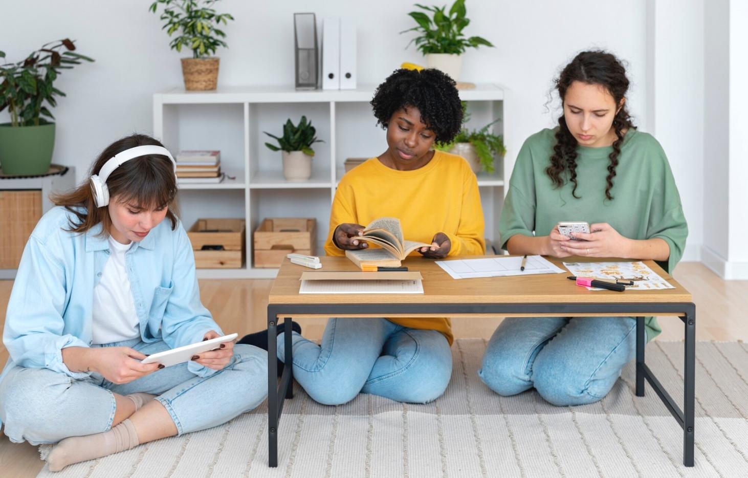 Oficina moderna de quirevalen en Madrid con espacios colaborativos para el aprendizaje financiero